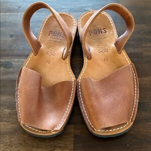 Pons Brown Leather Sandals - 10